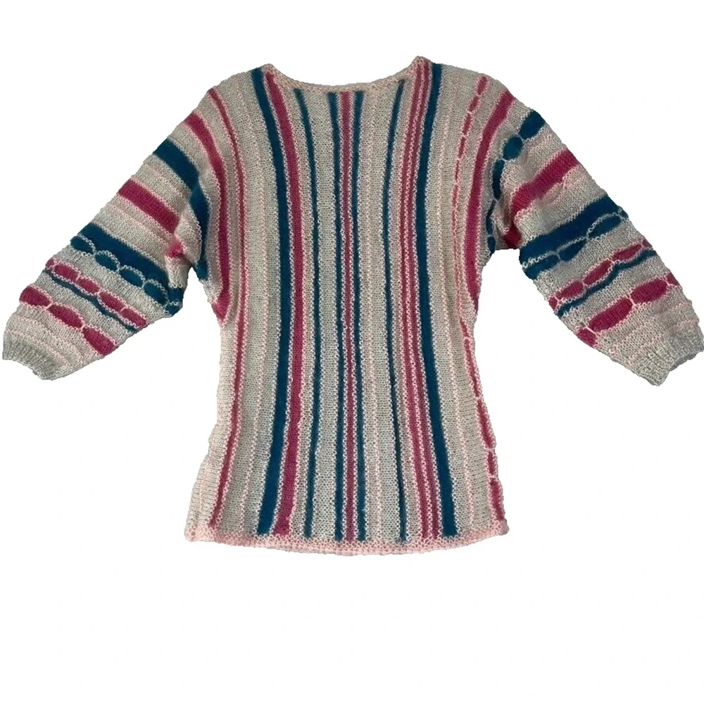 From the Knitting Needles of Jane H. Wolf Sweater Womens S-M Mohair Vintage